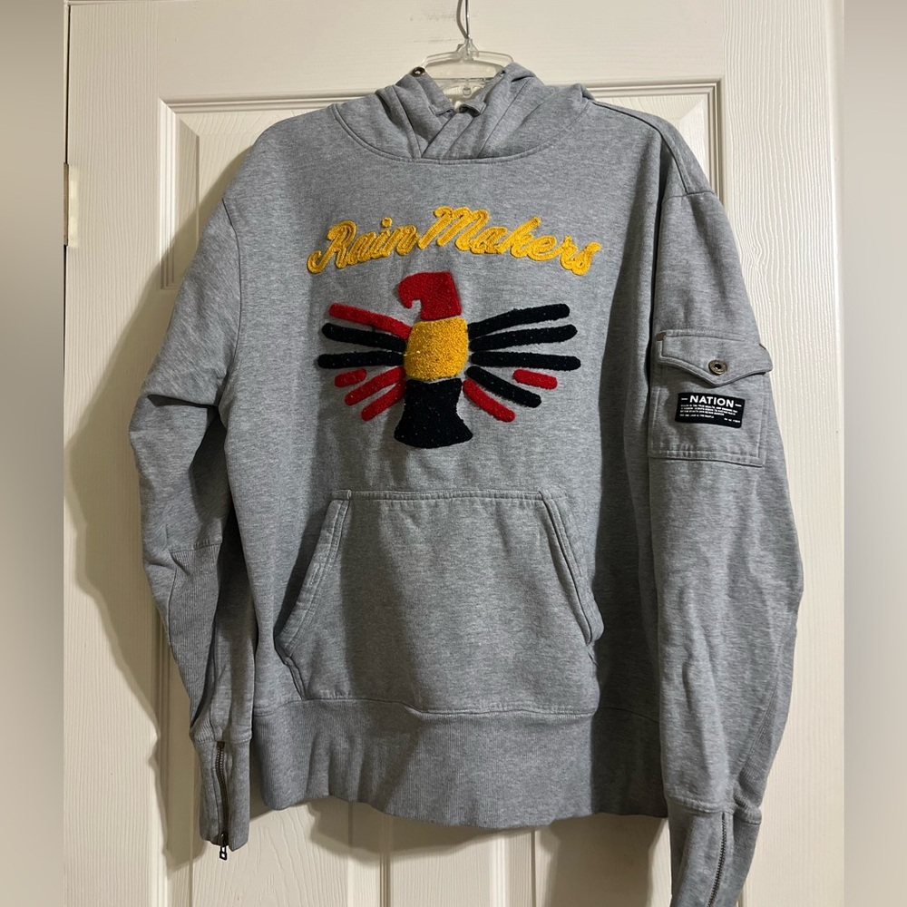 Parish Rain Makers Grey Eagle Hoodie-Sz 2X